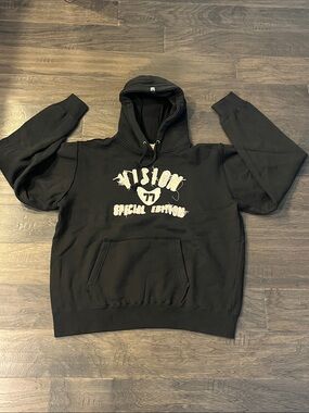 Vision Street Wear VSW Hoodie Sweatshirt new black Skate Skateboard Mens Medium